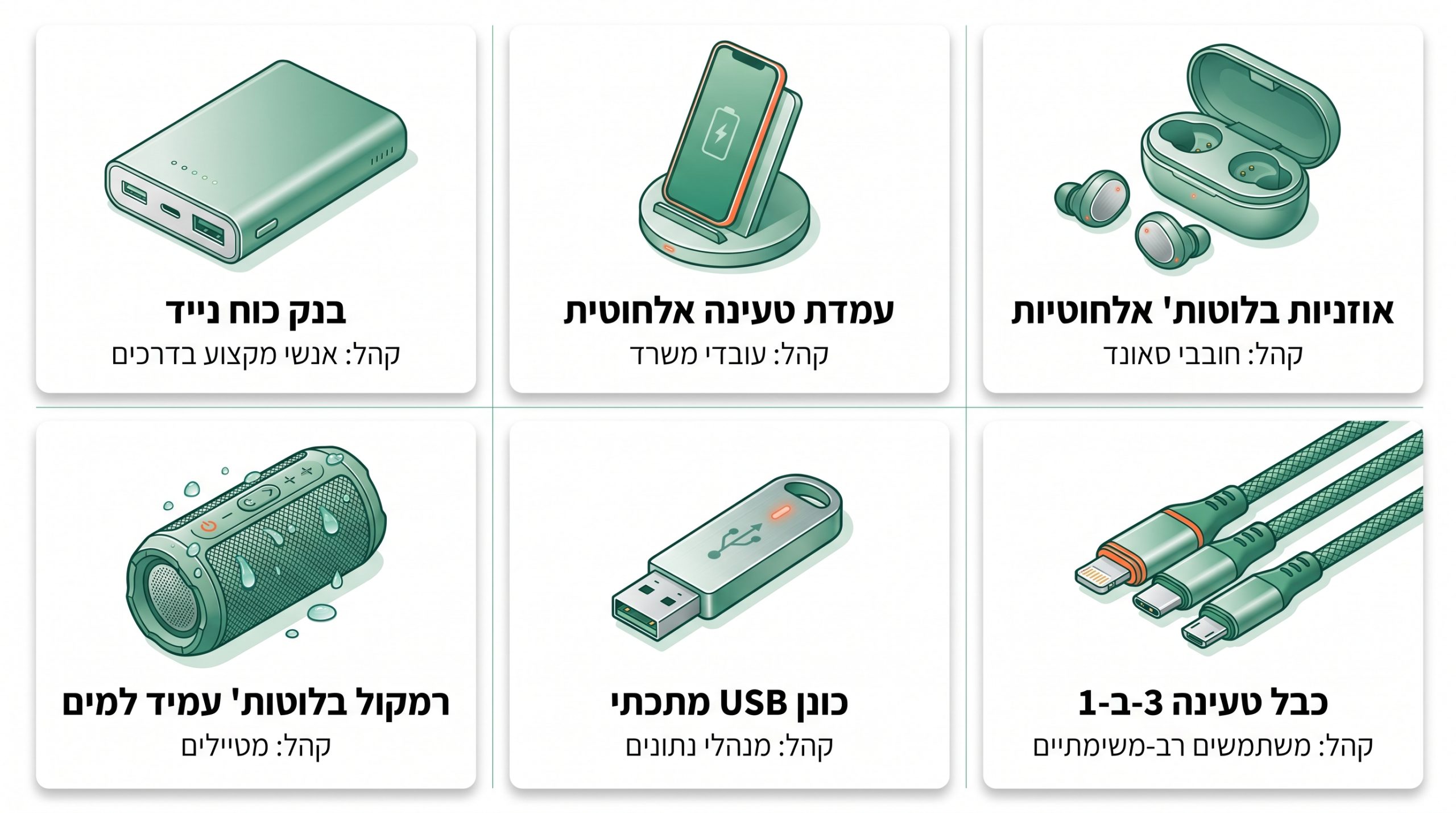 10 הגאדג'טים הממותגים המומלצים ולמי הם מתאימים