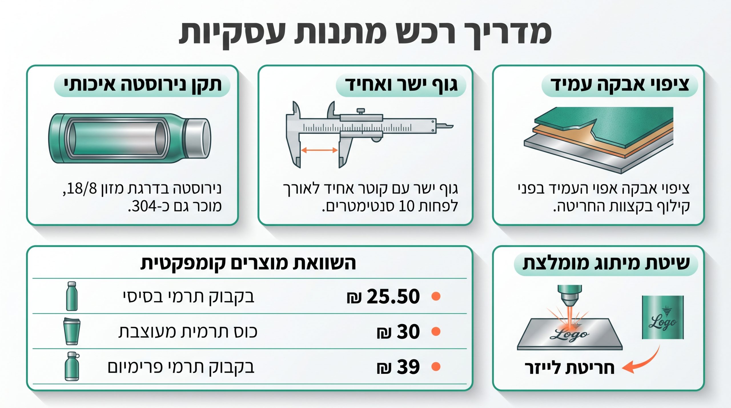 איך לבחור בקבוק נירוסטה מתאים לחריטה