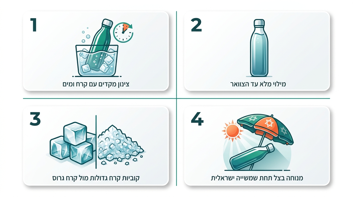 איך להאריך את זמן שמירת הקור ביום חם